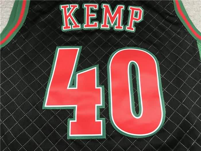 1995/96 Seattle Sounders KEMP #40 Black Classics Basketball Jersey (Stitched)