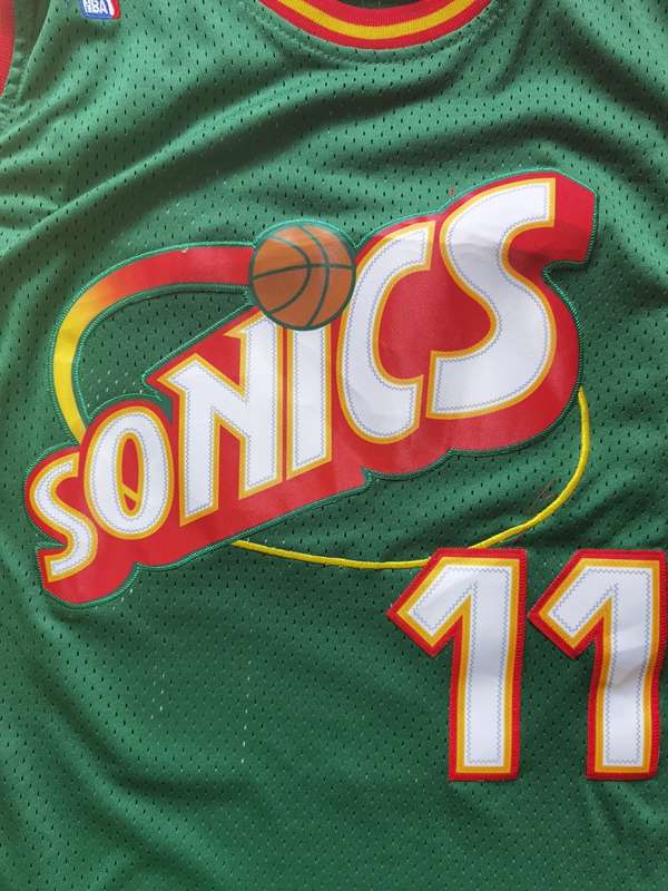 1995/96 Seattle Sounders SCHREMPF #11 Green Classics Basketball Jersey (Stitched)