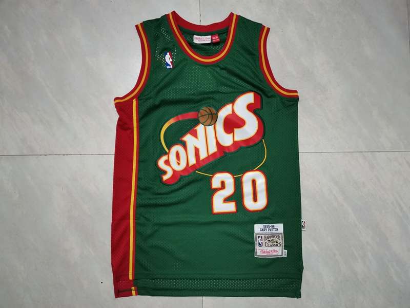 1995/96 Seattle Sounders PAYTON #20 Green Classics Basketball Jersey (Stitched)