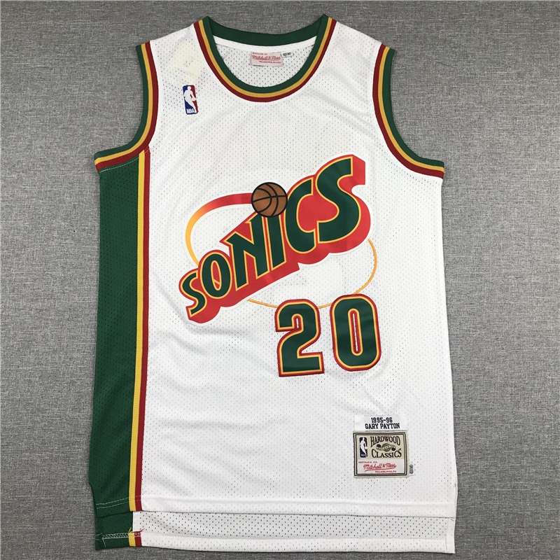 1995/96 Seattle Sounders PAYTON #20 White Classics Basketball Jersey (Stitched)