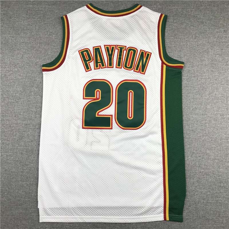 1995/96 Seattle Sounders PAYTON #20 White Classics Basketball Jersey (Stitched)