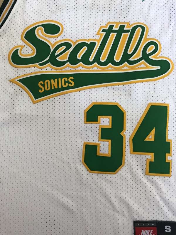 Seattle Sounders ALLEN #34 White Classics Basketball Jersey (Stitched)