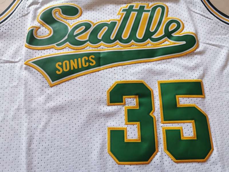 Seattle Sounders DURANT #35 White Classics Basketball Jersey 02 (Stitched)