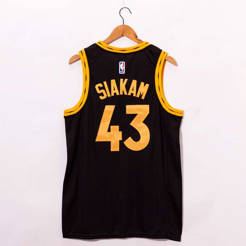 20/21 Toronto Raptors SIAKAM #43 Black City Basketball Jersey (Stitched)