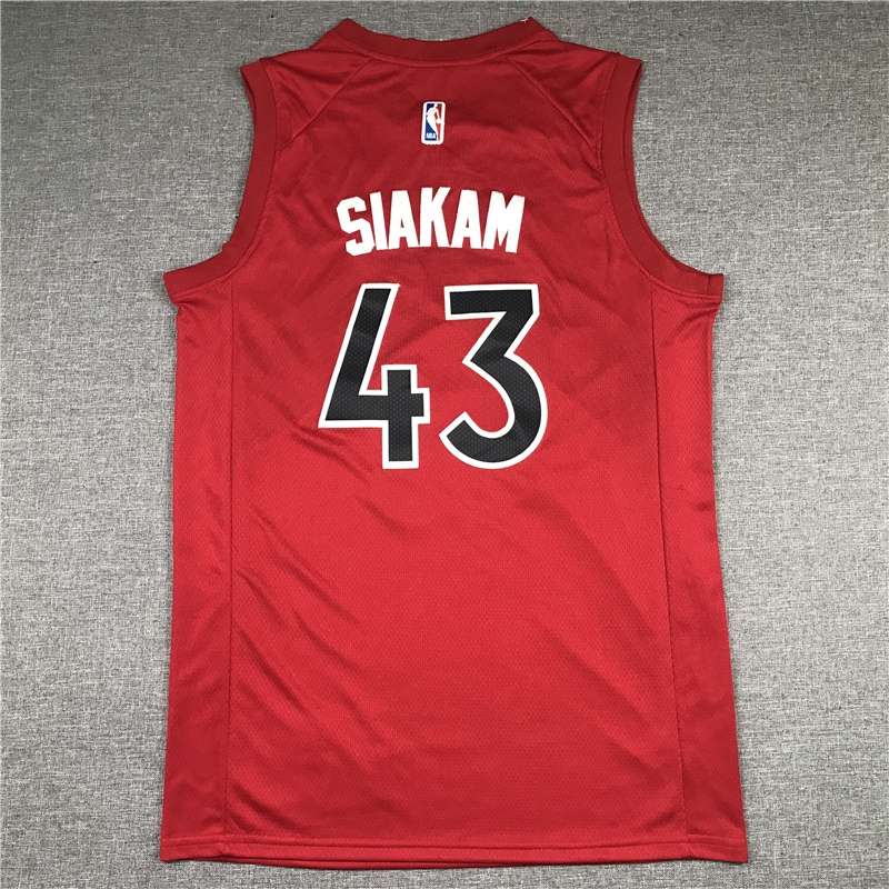 20/21 Toronto Raptors SIAKAM #43 Red Basketball Jersey (Stitched)