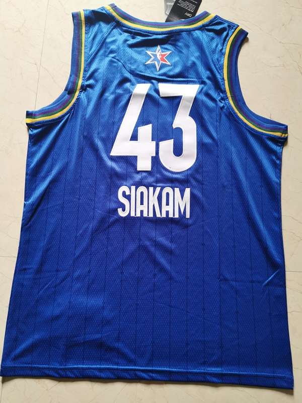 2020 Toronto Raptors SIAKAM #43 Blue All Star Basketball Jersey (Stitched)