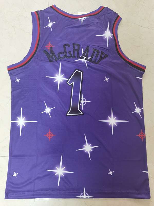 2020 Toronto Raptors MCGRADY #1 Purple Starry Basketball Jersey (Stitched)