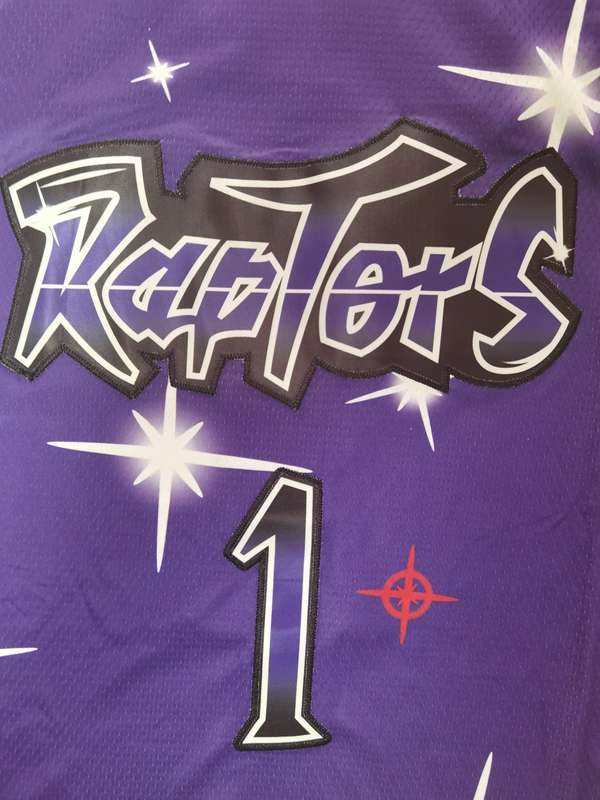 2020 Toronto Raptors MCGRADY #1 Purple Starry Basketball Jersey (Stitched)