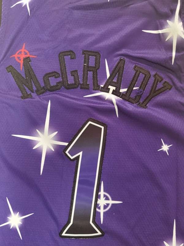 2020 Toronto Raptors MCGRADY #1 Purple Starry Basketball Jersey (Stitched)