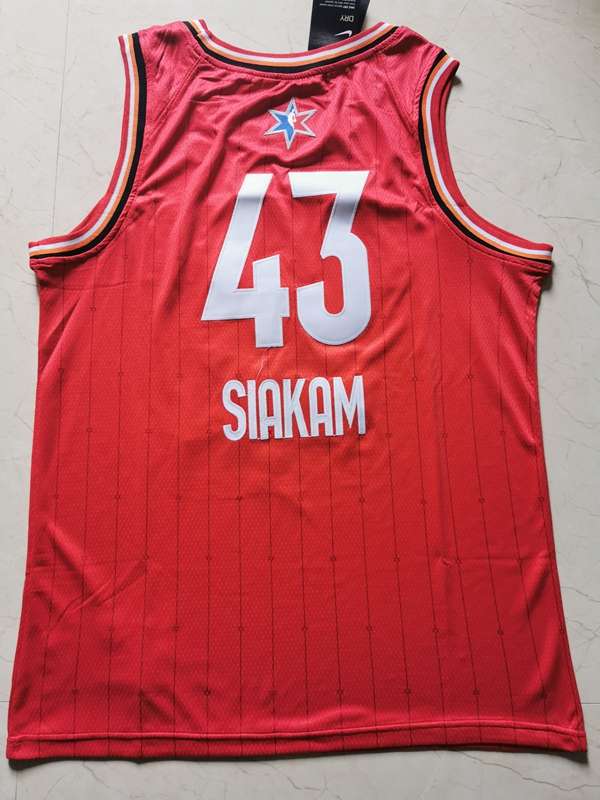 2020 Toronto Raptors SIAKAM #43 Red All Star Basketball Jersey (Stitched)