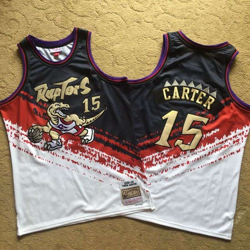 1998/99 Toronto Raptors CARTER #15 Black White Classics Basketball Jersey (Closely Stitched)