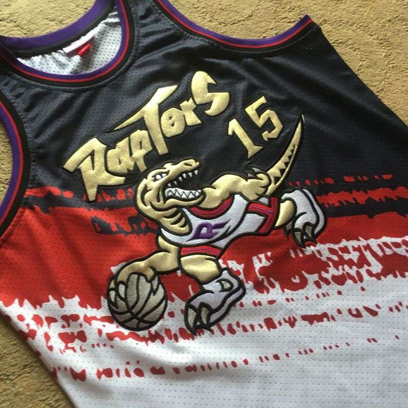 1998/99 Toronto Raptors CARTER #15 Black White Classics Basketball Jersey (Closely Stitched)