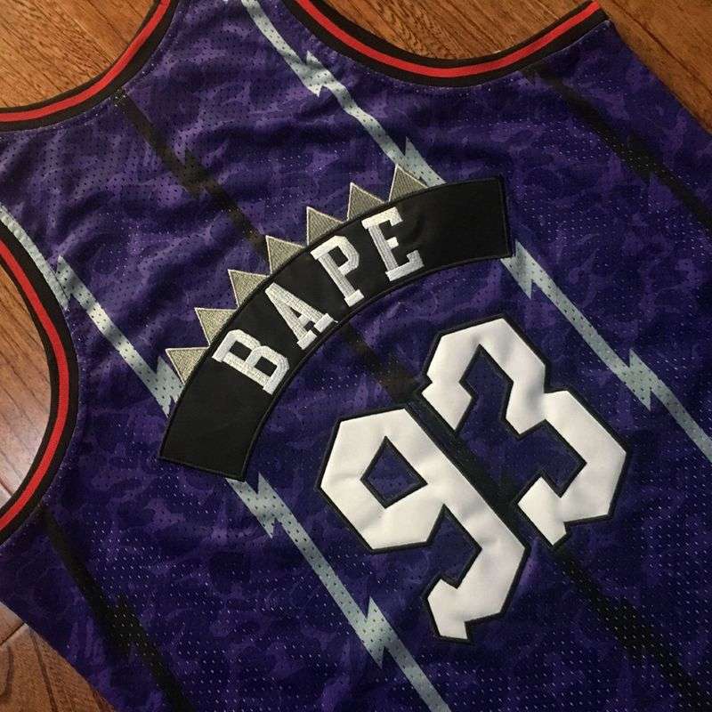 1998/99 Toronto Raptors BAPE #93 Purple Classics Basketball Jersey (Closely Stitched)