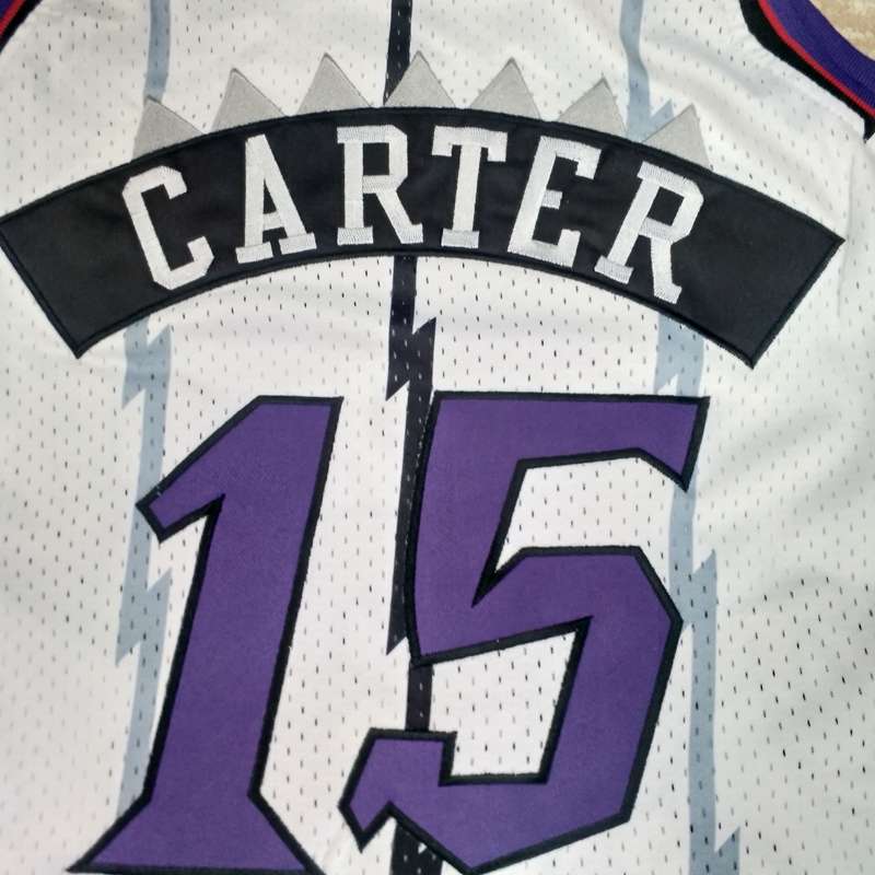 1998/99 Toronto Raptors CARTER #15 White Classics Basketball Jersey (Closely Stitched)