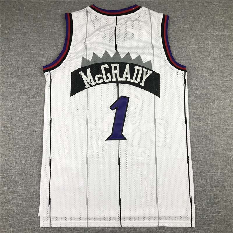 1998/99 Toronto Raptors MCGRADY #1 White Classics Basketball Jersey (Stitched)