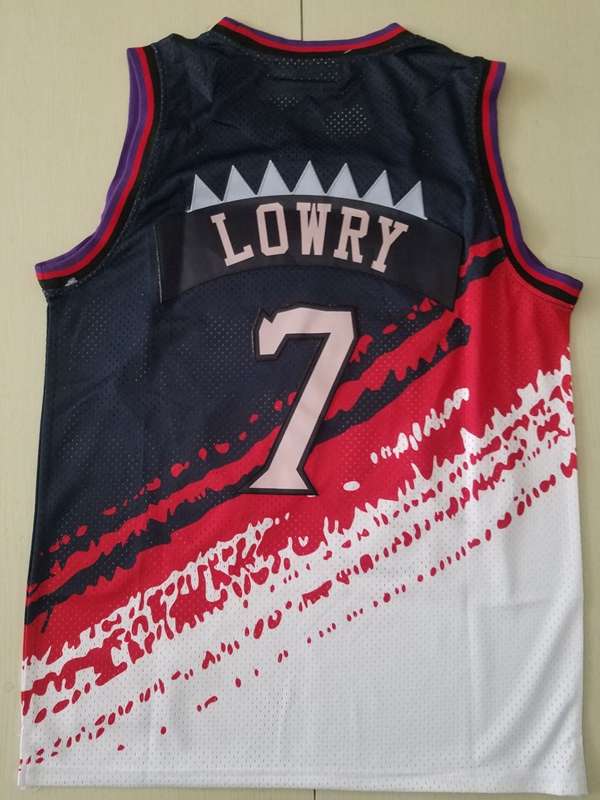 Toronto Raptors LOWRY #7 Black White Classics Basketball Jersey (Stitched)