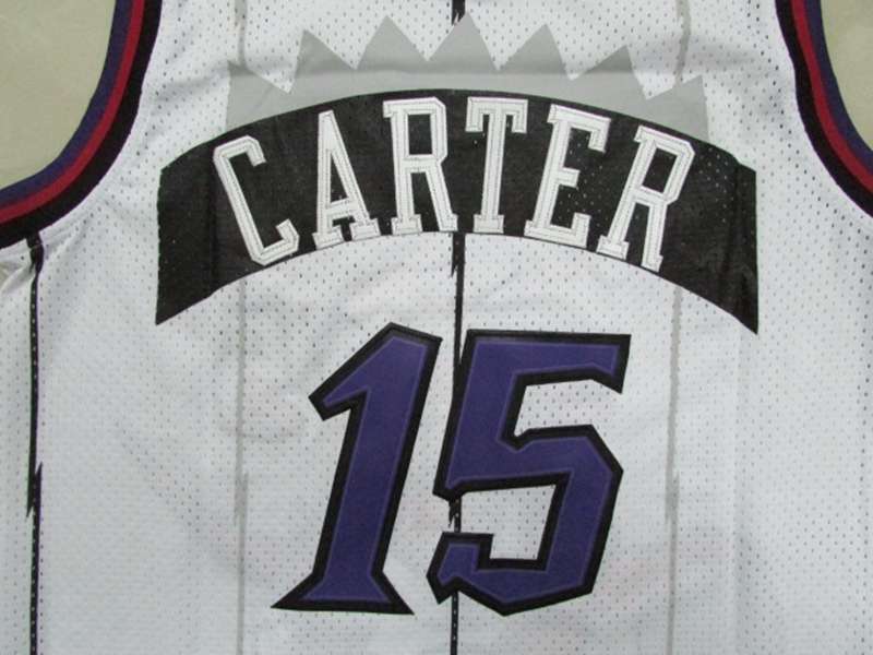 Toronto Raptors CARTER #15 White Classics Basketball Jersey (Stitched)