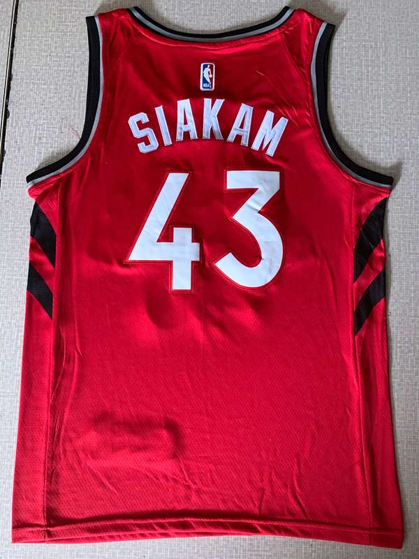 Toronto Raptors SIAKAM #43 Red Basketball Jersey (Stitched)