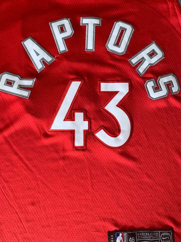 Toronto Raptors SIAKAM #43 Red Basketball Jersey (Stitched)