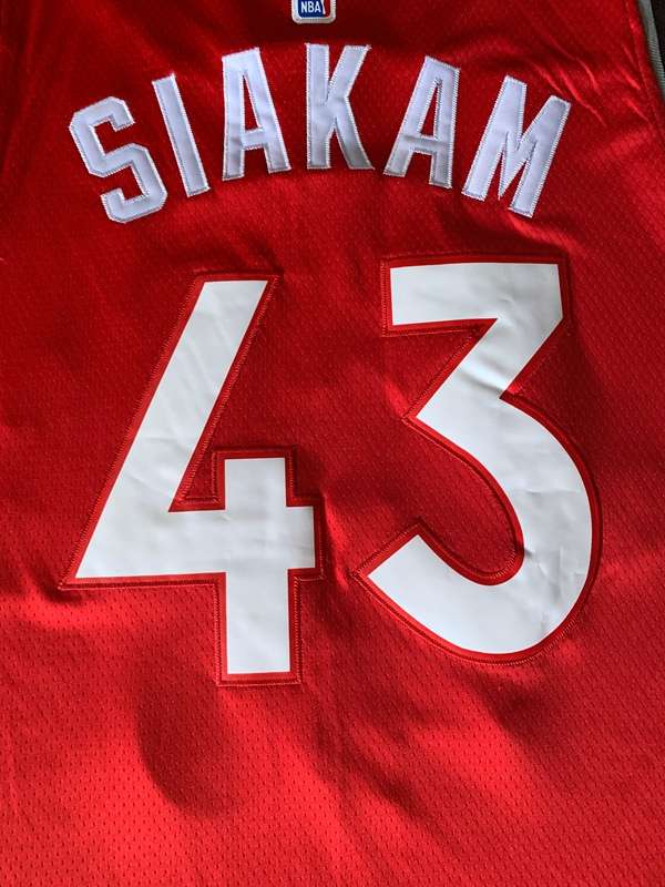 Toronto Raptors SIAKAM #43 Red Basketball Jersey (Stitched)