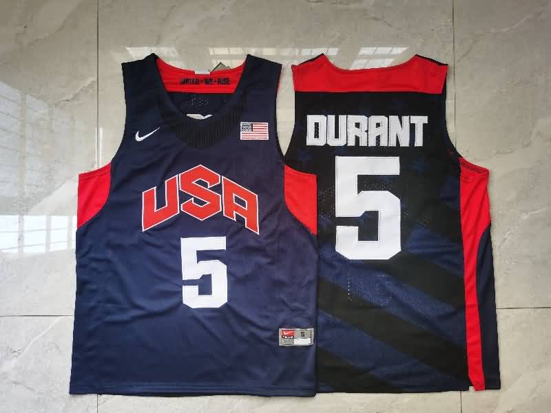 2012 USA DURANT #5 Dark Blue Classics Basketball Jersey (Stitched)