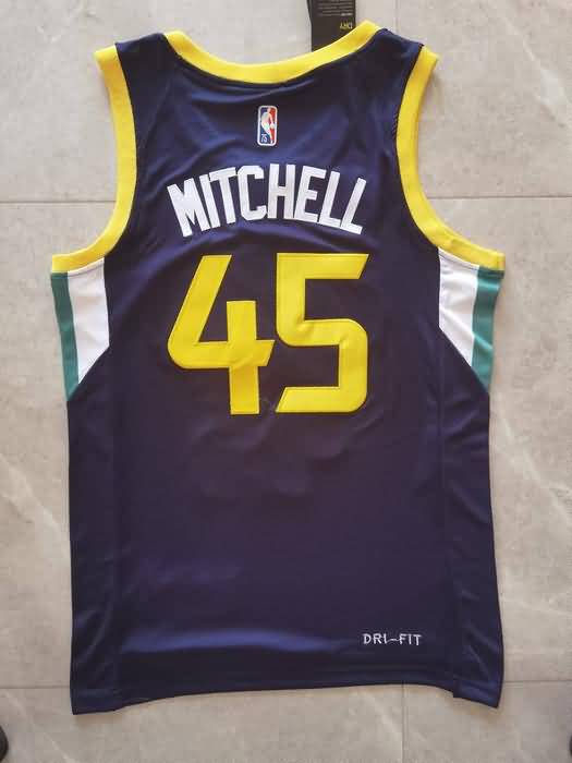 21/22 Utah Jazz MITCHELL #45 Dark Blue Basketball Jersey (Stitched)