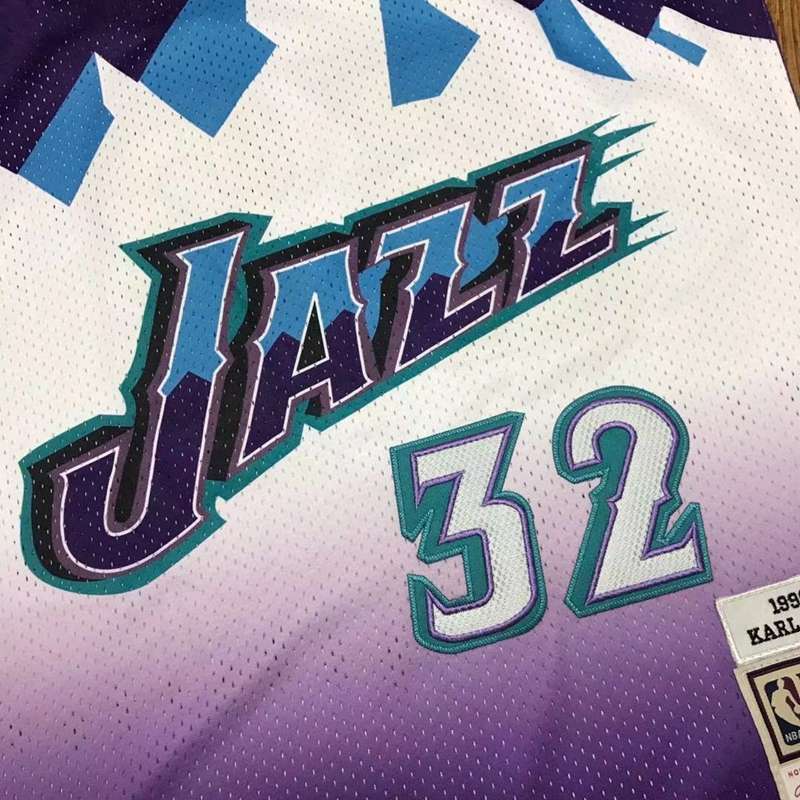 1996/97 Utah Jazz MALONE #32 Purple White Classics Basketball Jersey (Closely Stitched)