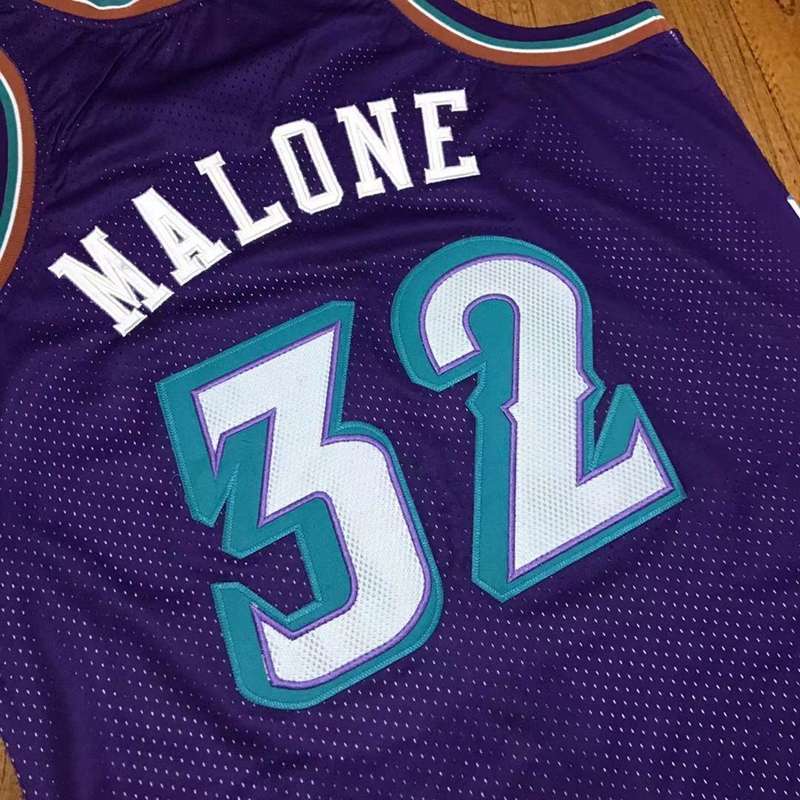 1996/97 Utah Jazz MALONE #32 Purple White Classics Basketball Jersey (Closely Stitched)