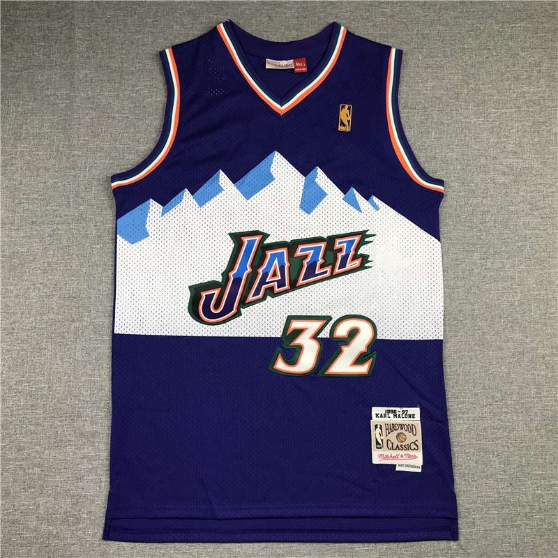 1996/97 Utah Jazz MALONE #32 Purple Classics Basketball Jersey (Stitched)