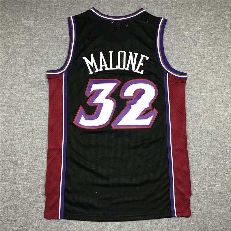 1998/99 Utah Jazz MALONE #32 Black Classics Basketball Jersey (Stitched)