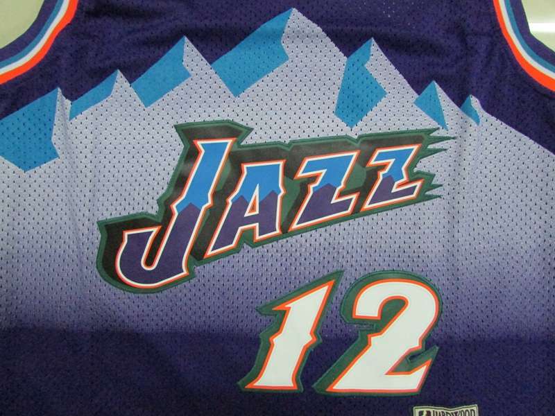 Utah Jazz STOCKTON #12 Purple Classics Basketball Jersey (Stitched)