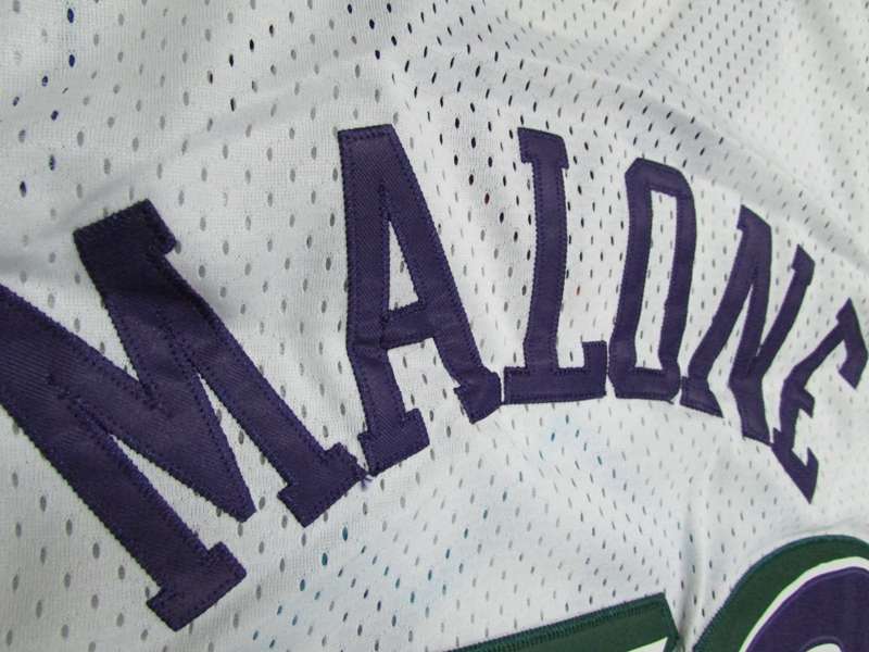 Utah Jazz MALONE #32 White Classics Basketball Jersey (Stitched)