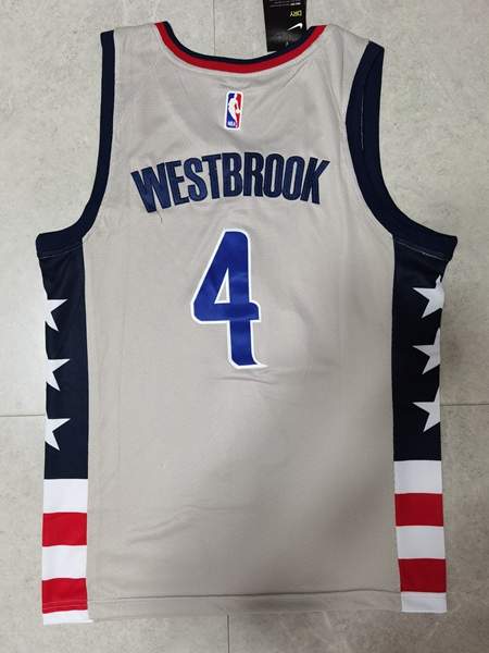 20/21 Washington Wizards WESTBROOK #4 Grey Basketball Jersey (Stitched)