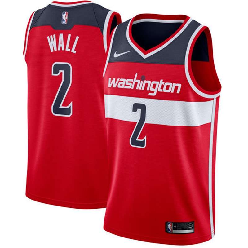 20/21 Washington Wizards WALL #2 Red Basketball Jersey (Stitched)