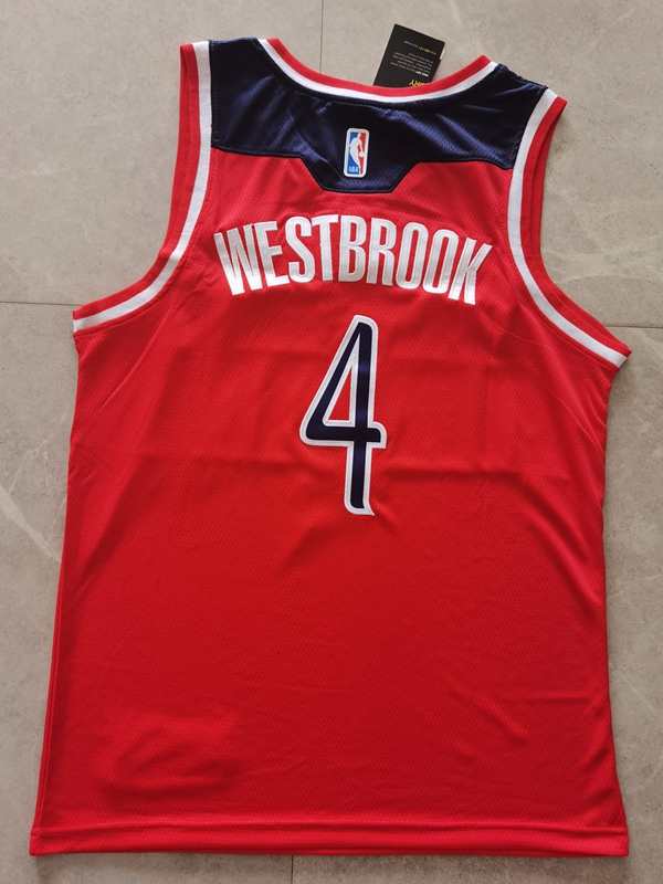 20/21 Washington Wizards WESTBROOK #4 Red Basketball Jersey 02 (Stitched)