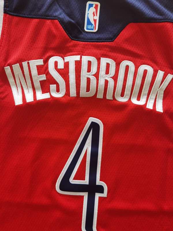 20/21 Washington Wizards WESTBROOK #4 Red Basketball Jersey 02 (Stitched)