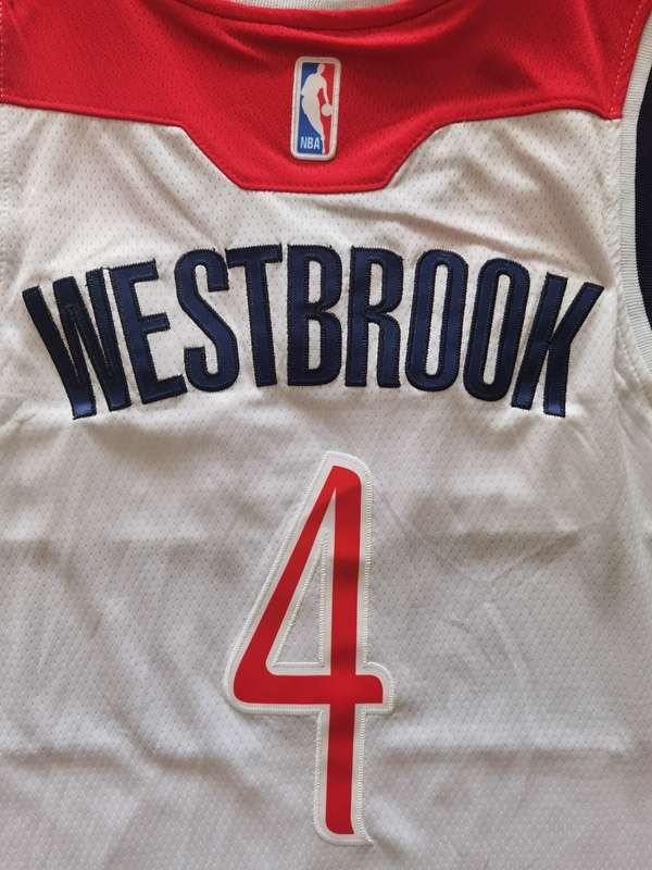 20/21 Washington Wizards WESTBROOK #4 White Basketball Jersey (Stitched)