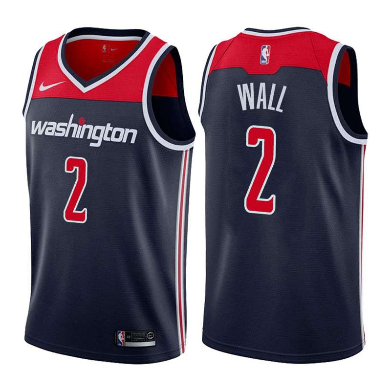 Washington Wizards WALL #2 Dark Blue Basketball Jersey (Stitched)