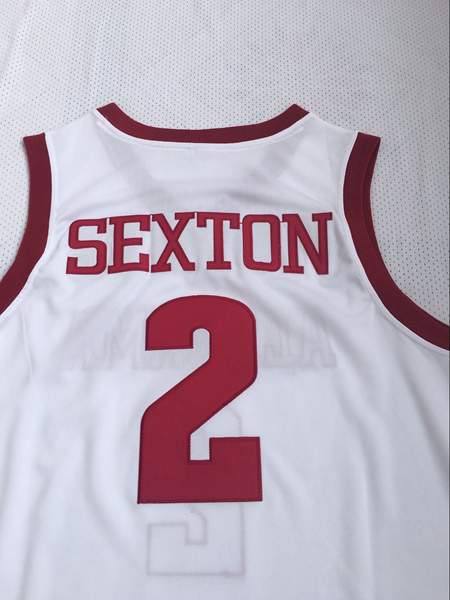 Alabama Crimson Tide SEXTON #2 White NCAA Basketball Jersey