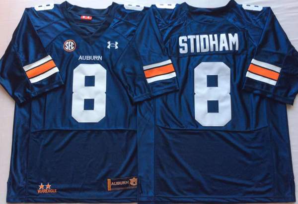 Auburn Tigers STIDHAM #8 Dark Blue NCAA Football Jersey