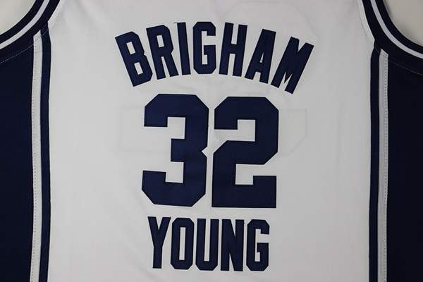 BYU Cougars FREDETTE #32 White NCAA Basketball Jersey