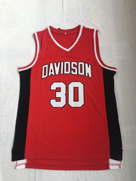 Davidson Wildcats CURRY #30 Red NCAA Basketball Jersey