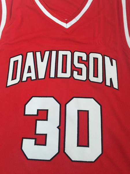 Davidson Wildcats CURRY #30 Red NCAA Basketball Jersey