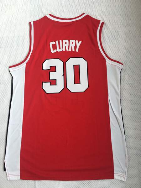 Davidson Wildcats CURRY #30 Red NCAA Basketball Jersey