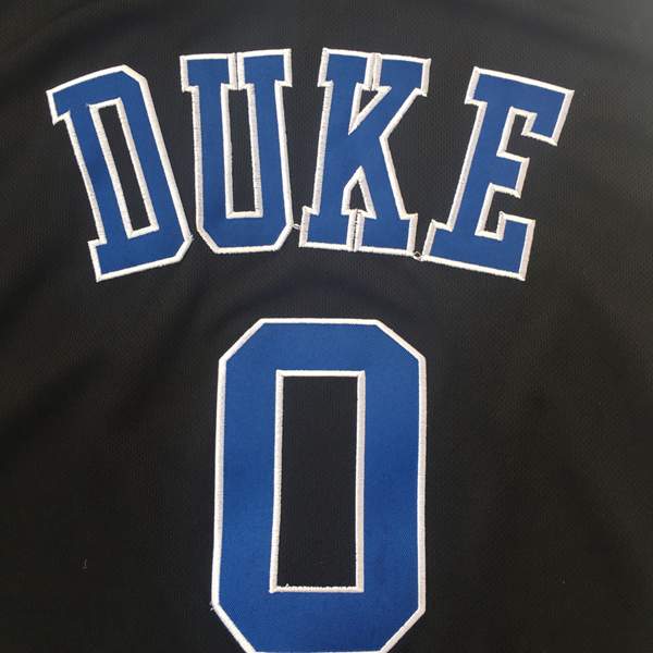 Duke Blue Devils DUKE #0 Black NCAA Basketball Jersey 02