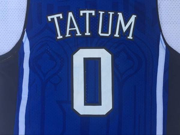 Duke Blue Devils TATUM #0 Blue NCAA Basketball Jersey