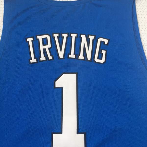 Duke Blue Devils IRVING #1 Blue NCAA Basketball Jersey 02