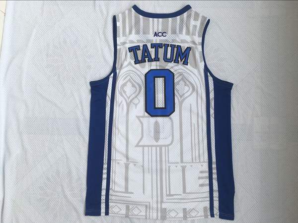 Duke Blue Devils TATUM #0 White NCAA Basketball Jersey