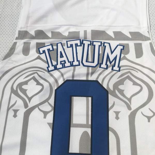 Duke Blue Devils TATUM #0 White NCAA Basketball Jersey 02