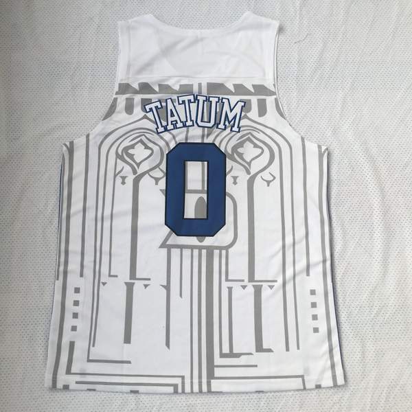 Duke Blue Devils TATUM #0 White NCAA Basketball Jersey 02